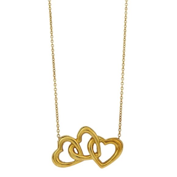 Tiffany & Co. Triple Heart Pendant Necklace 750 Gold 176582 - Picture 1 of 4